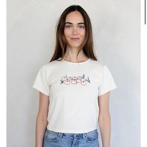 Embroidered Tomato Tee Size L
